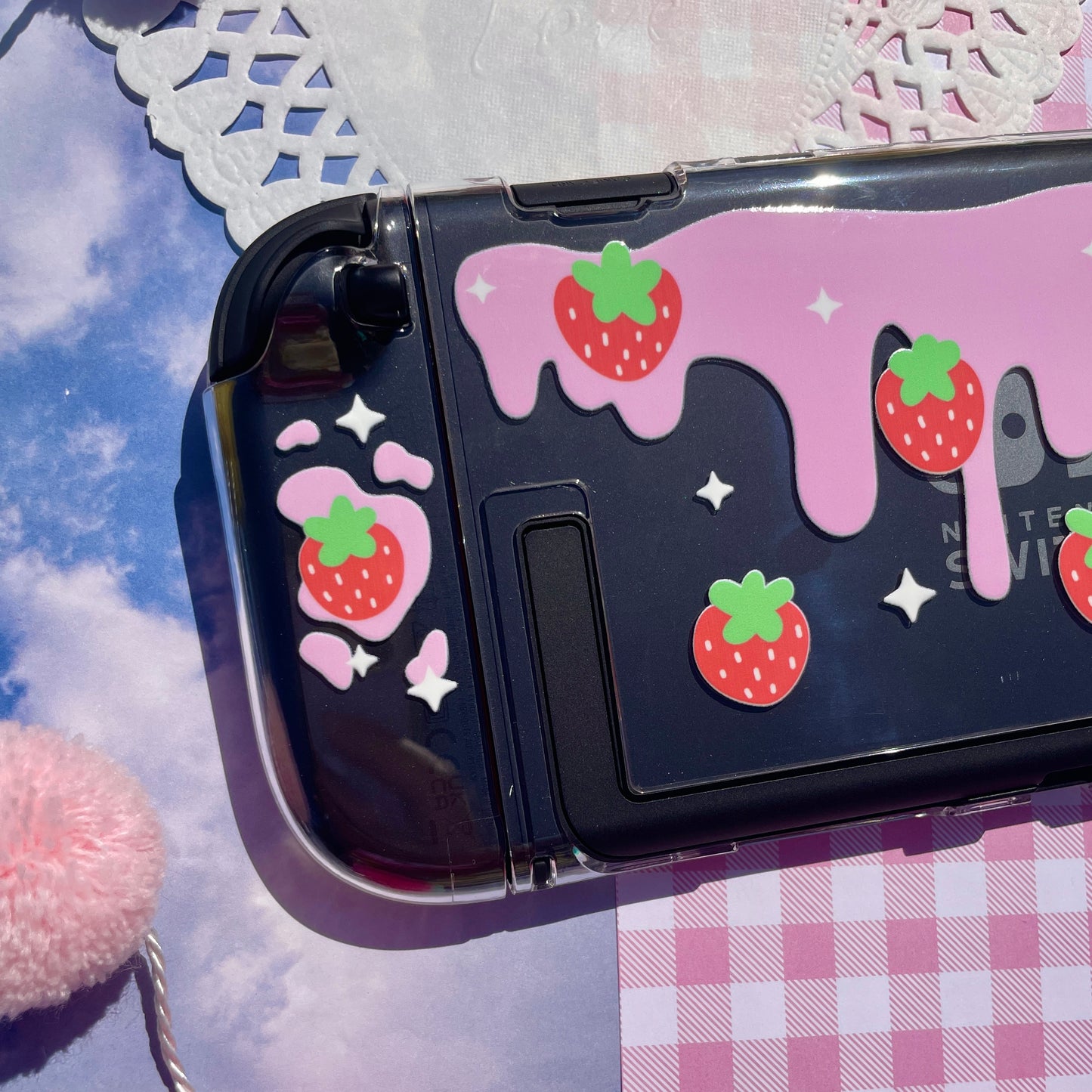 Strawberry Milk Clear Nintendo Switch 2 Case image 4