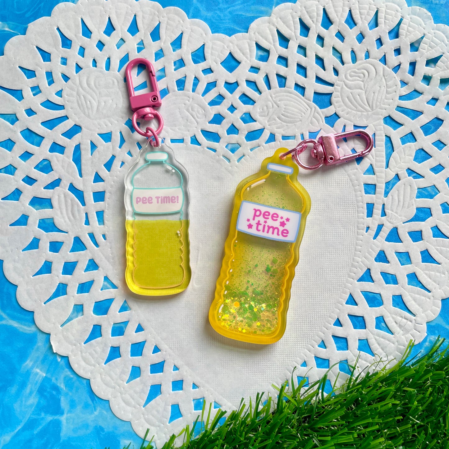 Pee Time Liquid Glitter Keychain image 7
