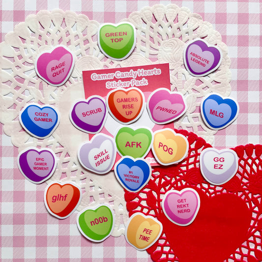 Gamer Candy Hearts Sticker Pack image 0