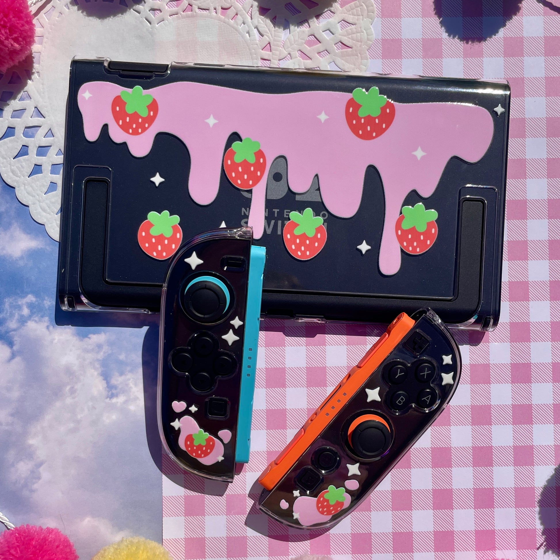 Strawberry Milk Clear Nintendo Switch 2 Case image 1