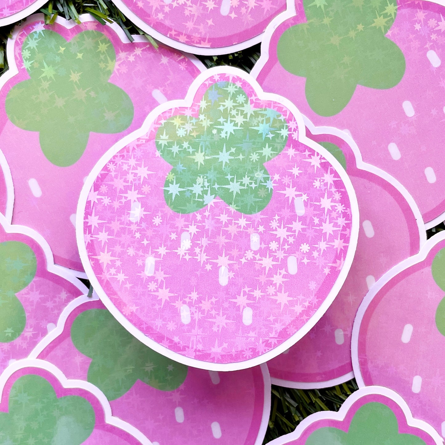 Pink Strawberry Sticker image 1