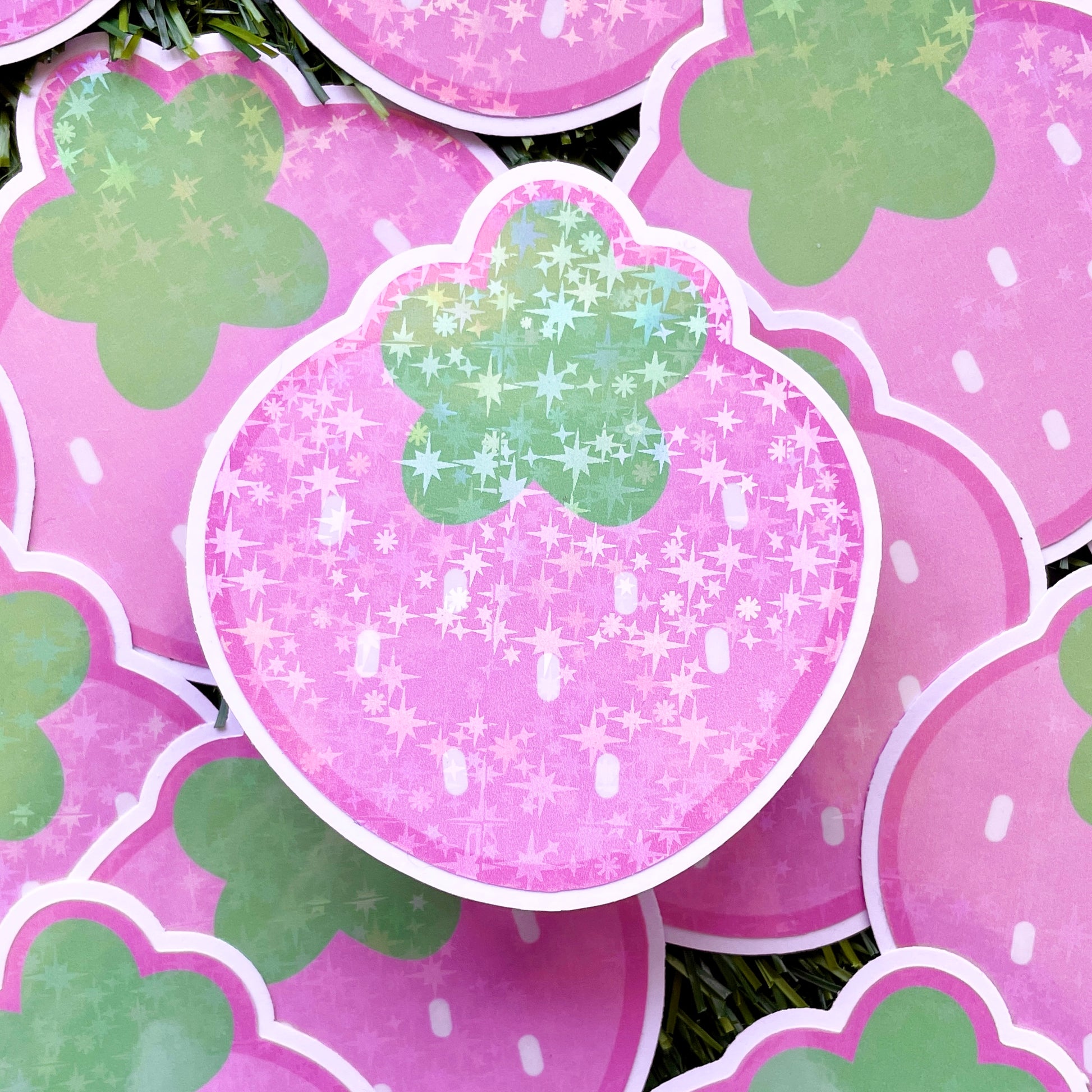 Pink Strawberry Sticker image 1