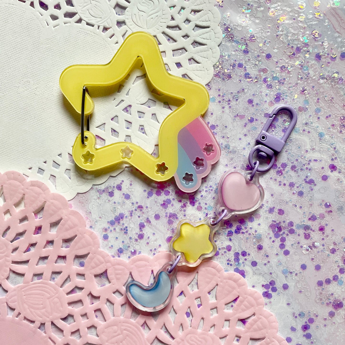 Shooting Star Acrylic Carabiner image 2