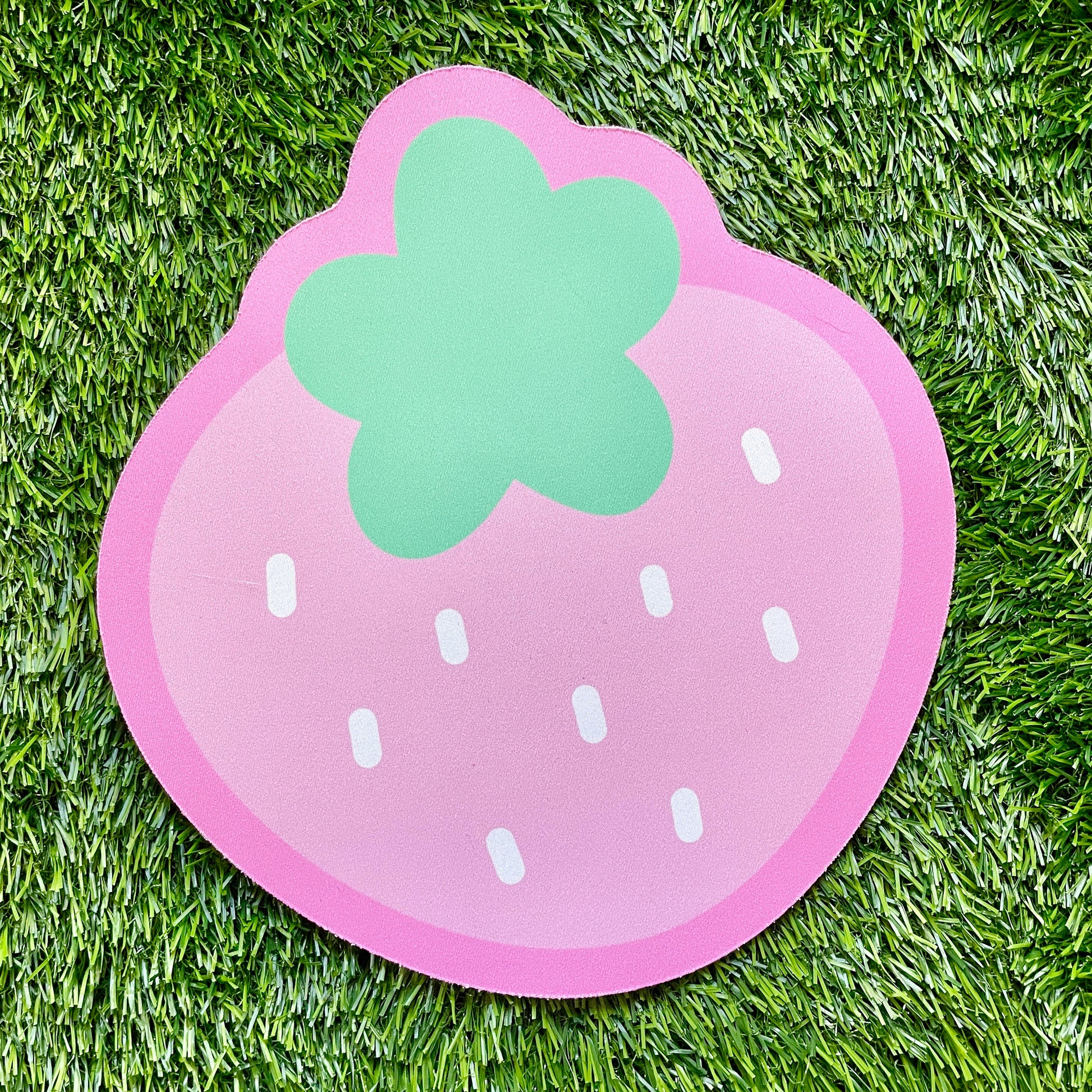 Pink Strawberry Mouse Pad image 0