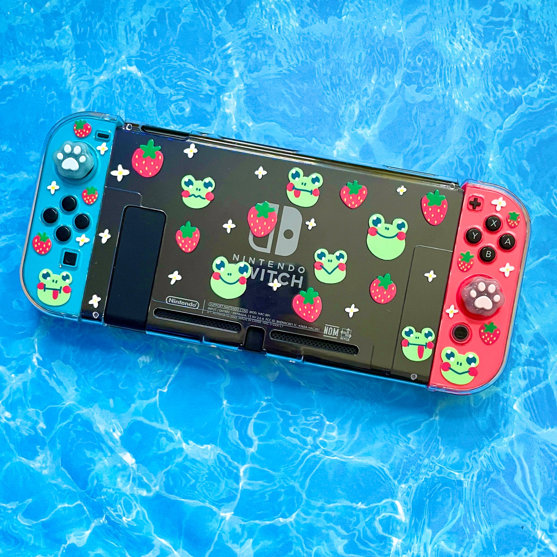 Strawberry Frog Clear Nintendo Switch Case image 4