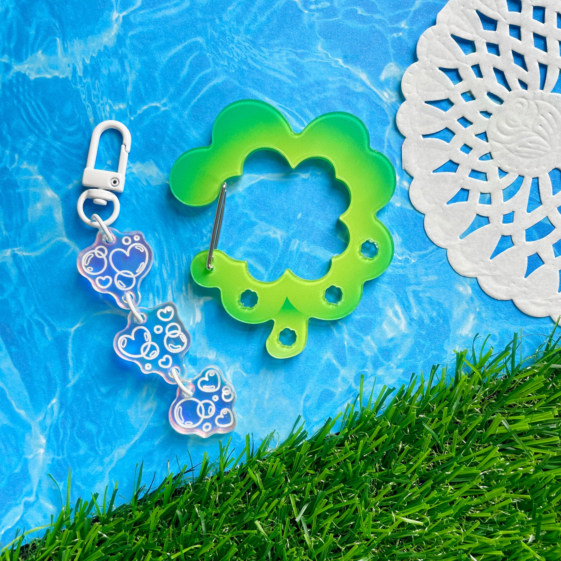 Lucky Clover Acrylic Carabiner image 2