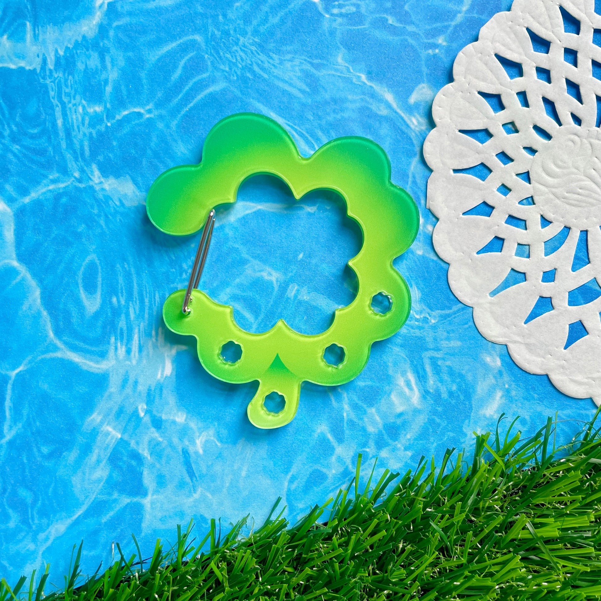 Lucky Clover Acrylic Carabiner image 3