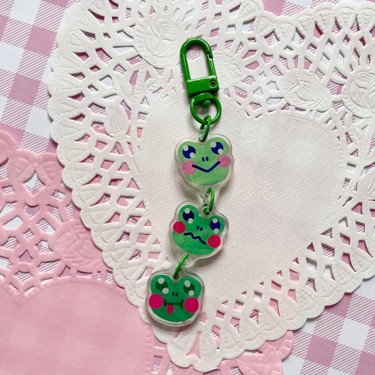 Fabric Frogs Keychain image 0