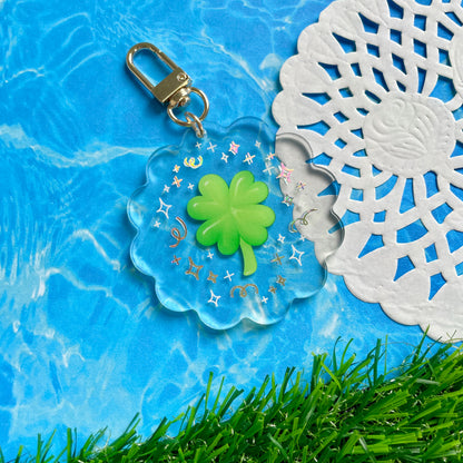 Lucky Clover Gold Foil Keychain image 5