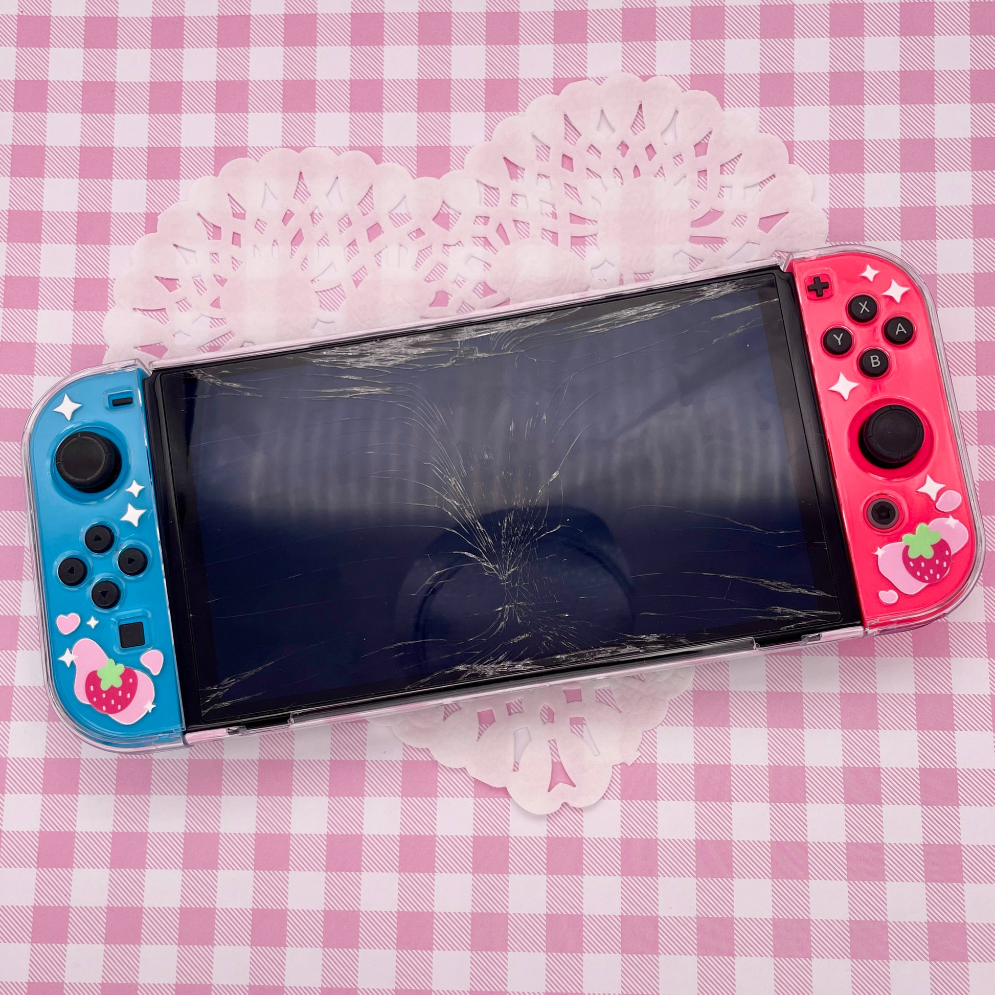 Strawberry Milk Switch OLED Case image 4