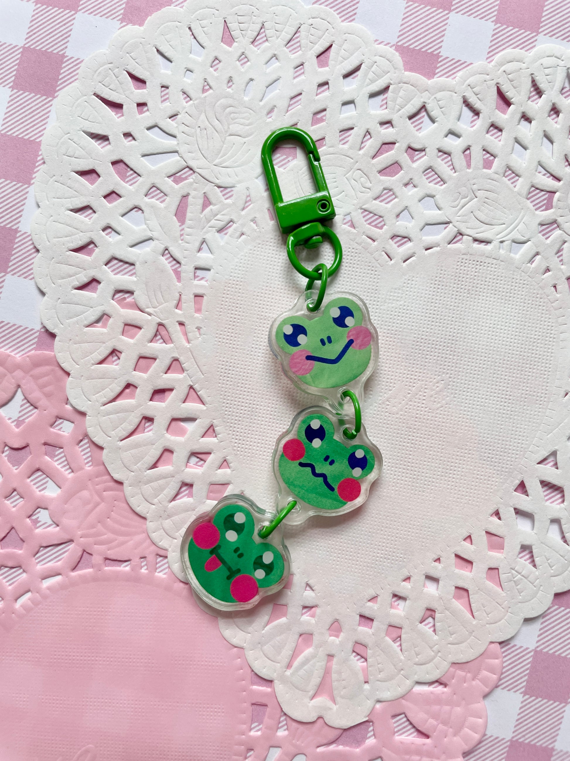 Fabric Frogs Keychain image 2