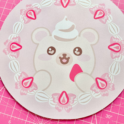 Strawbearies & Cream Mouse Pad image 1