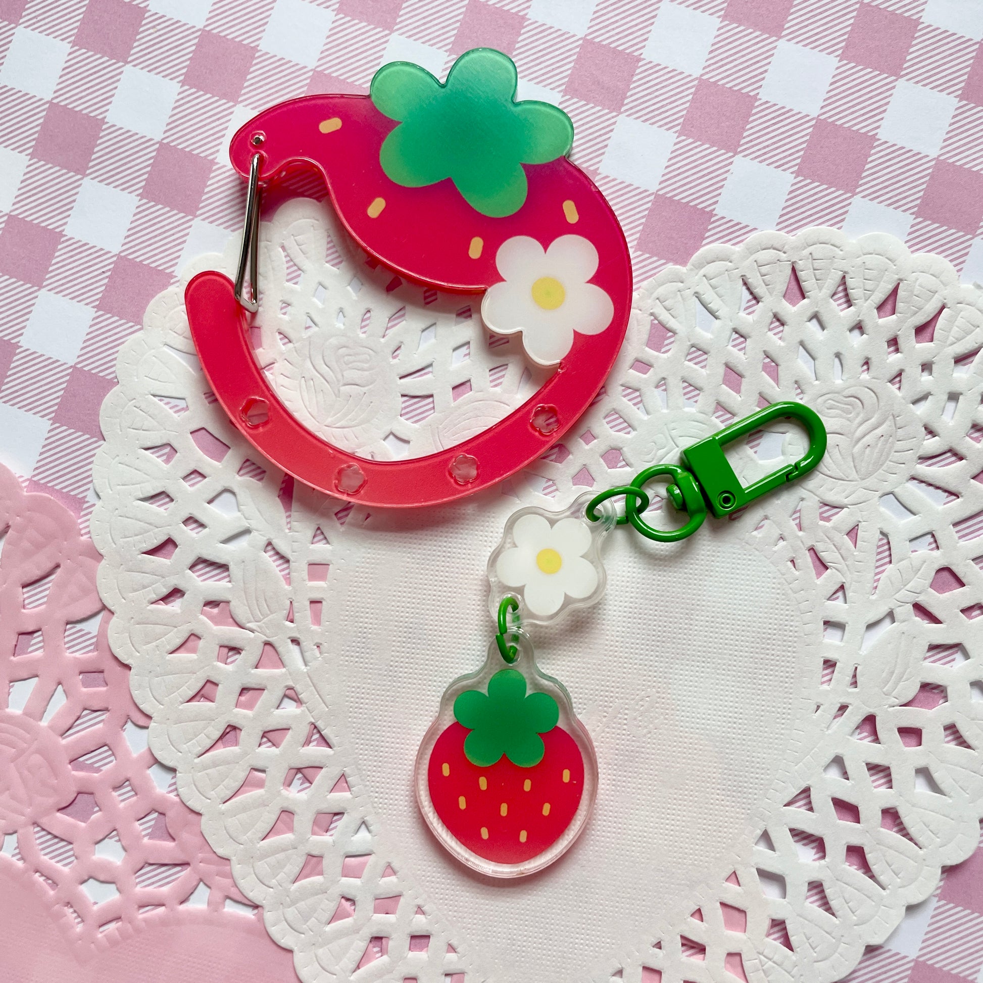 Red Strawberry Keychain image 3