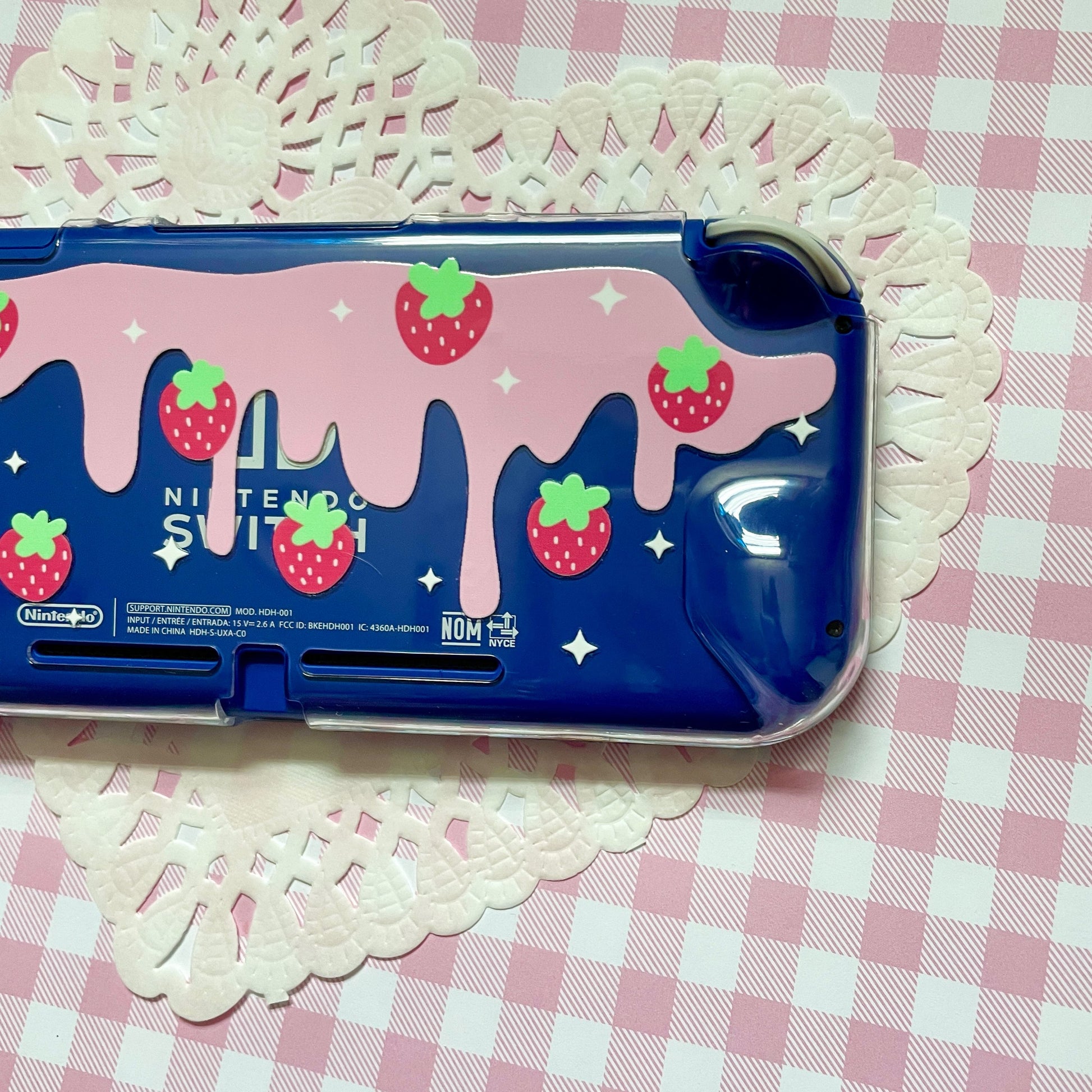 Strawberry Milk Clear Nintendo Switch Lite Case image 3