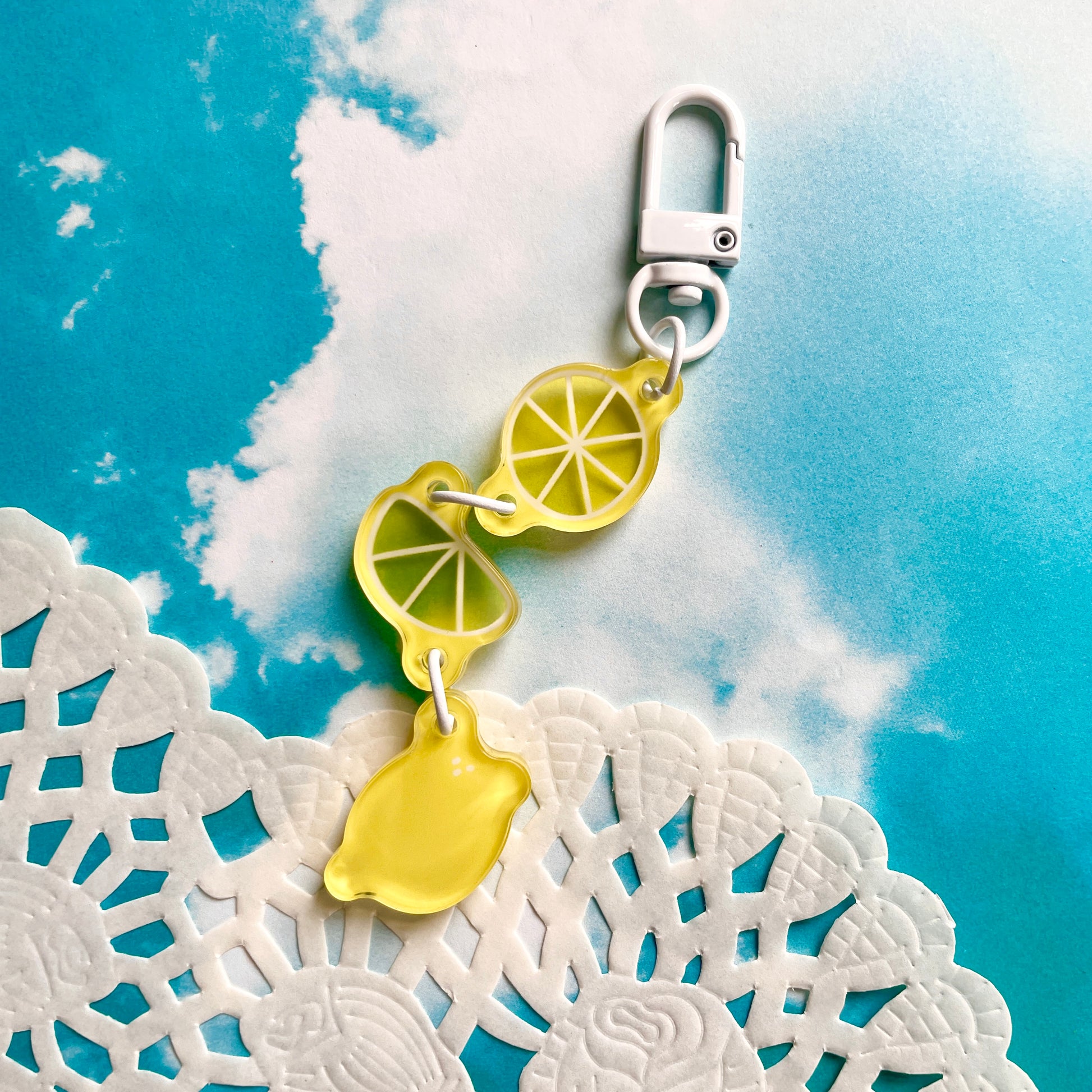 Translucent Lemon Linked Keychain image 3