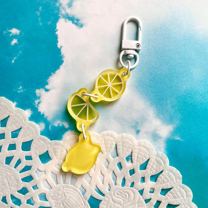 Translucent Lemon Linked Keychain image 3