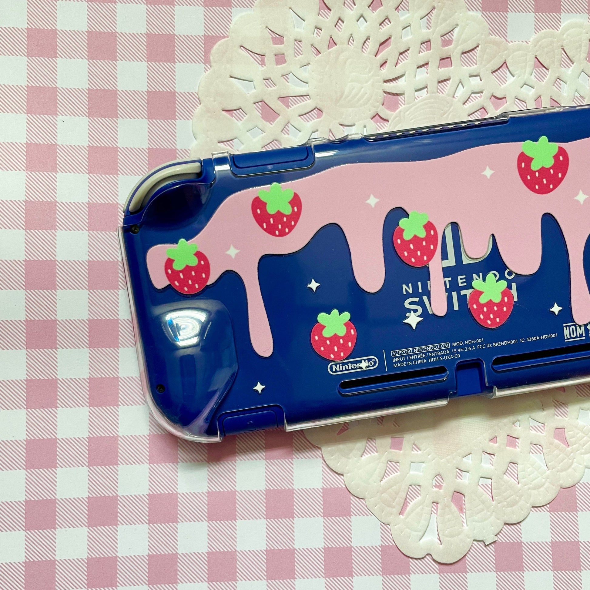 Strawberry Milk Clear Nintendo Switch Lite Case image 2