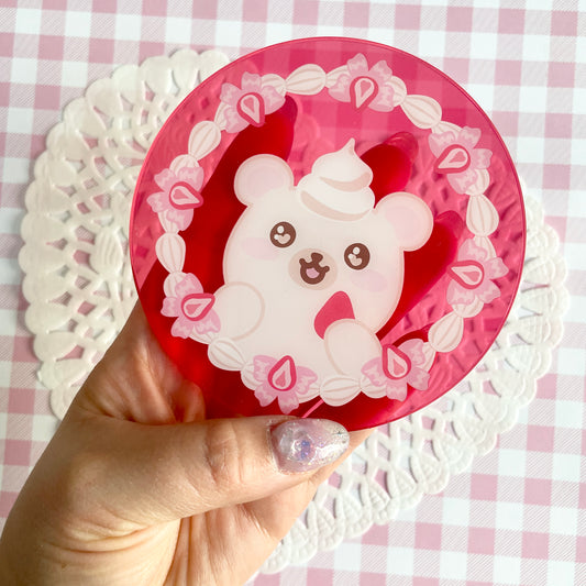 Strawbearies & Cream Coaster image 0