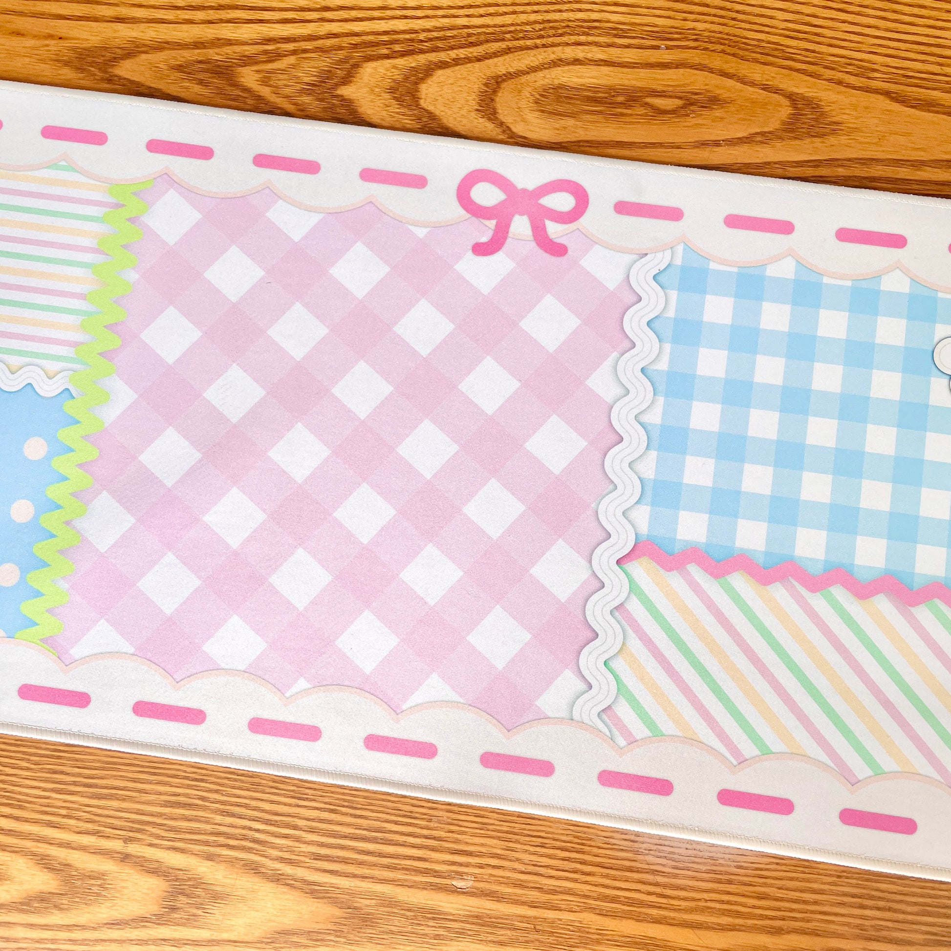Pink Strawberry Quilt Desk Mat image 3