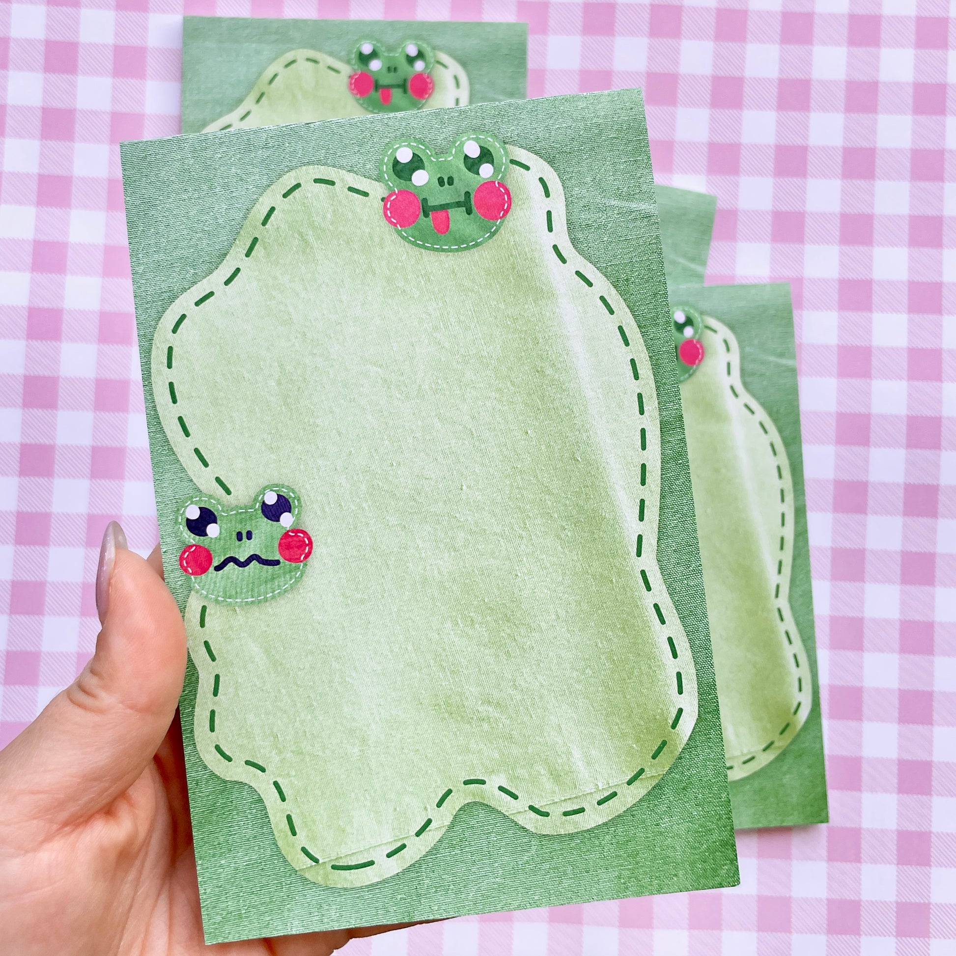 Fabric Frogs Memo Pad image 1