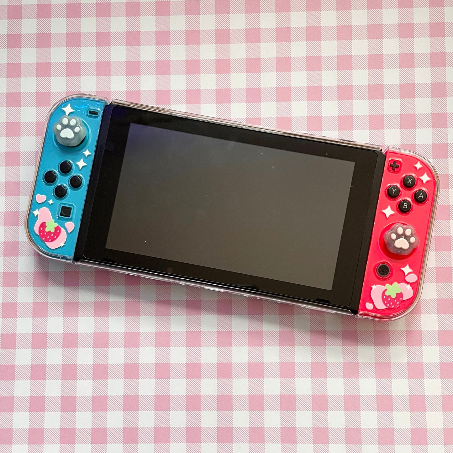 Strawberry Milk Clear Nintendo Switch Case image 1