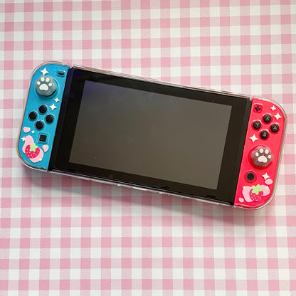 Strawberry Milk Clear Nintendo Switch Case image 1