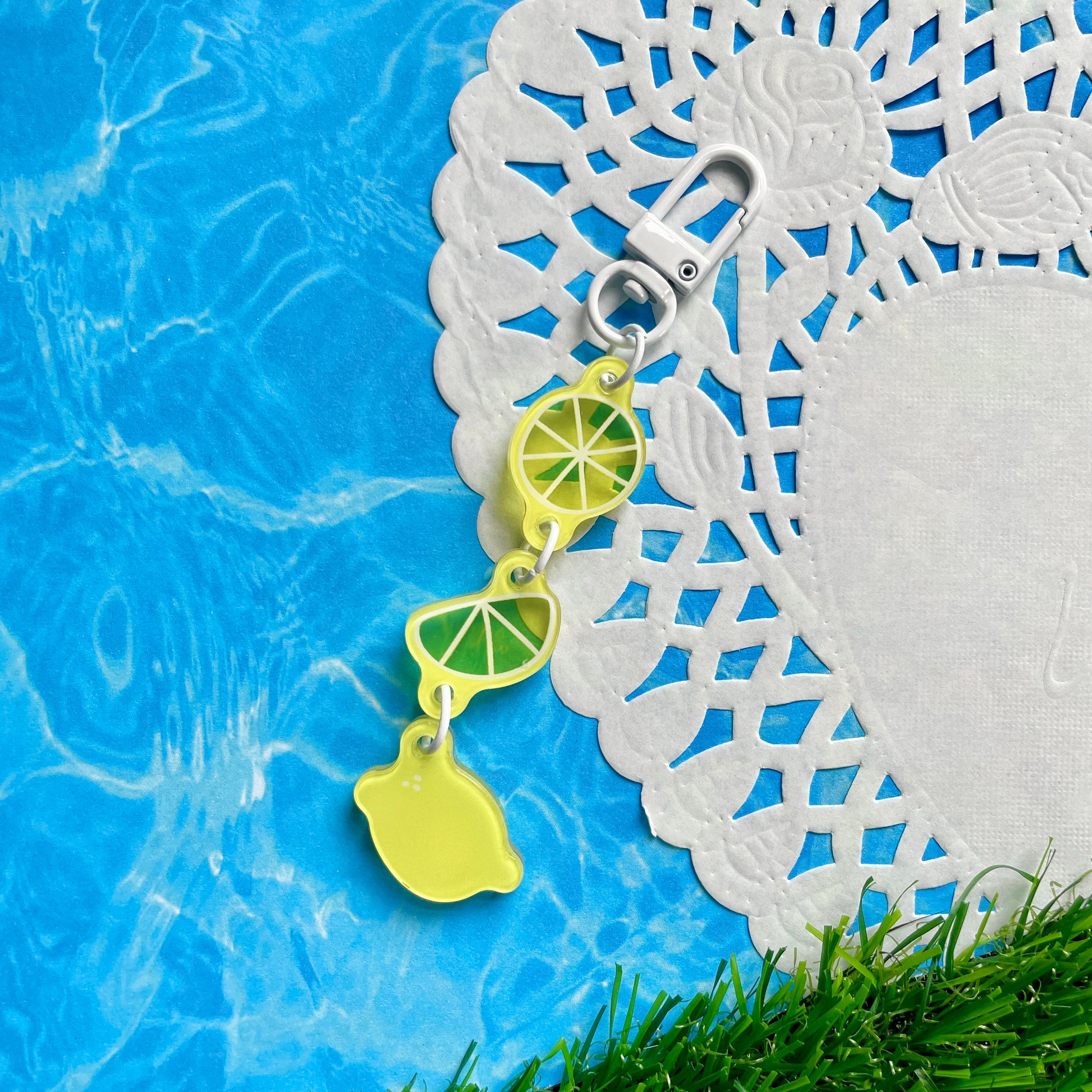 Translucent Lemon Linked Keychain image 2