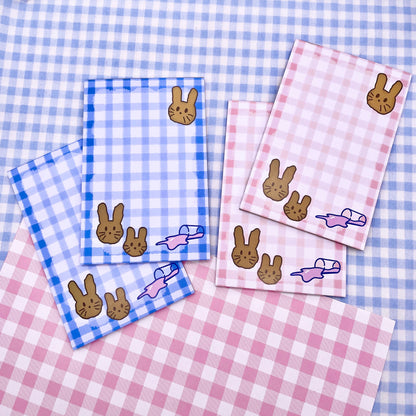 Gingham Bunny Cookie Memo Pad image 0