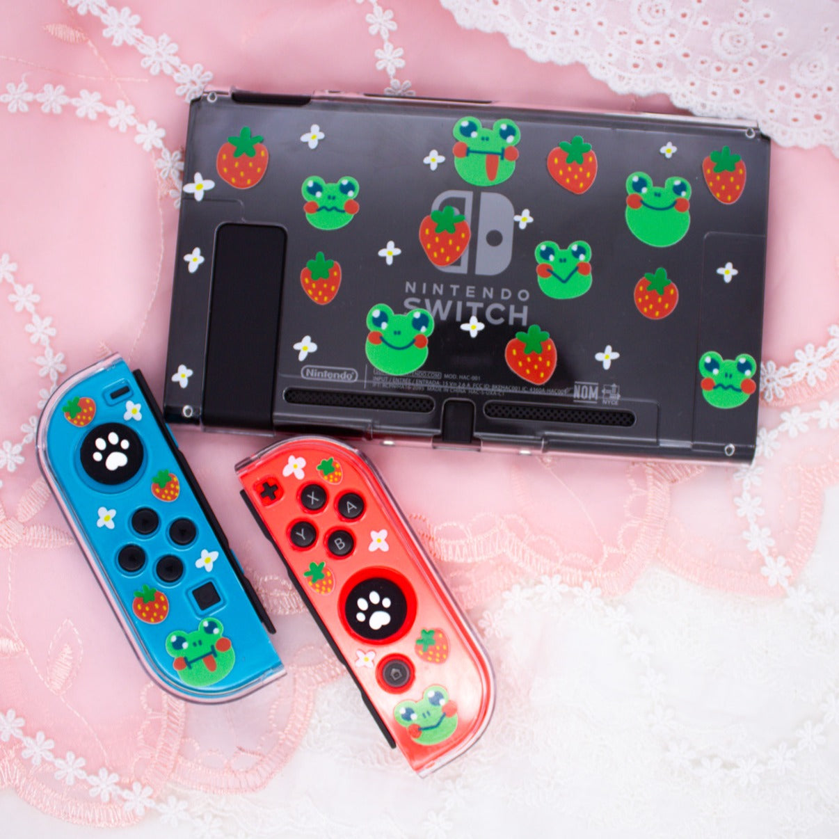 Strawberry Frog Clear Nintendo Switch Case image 7