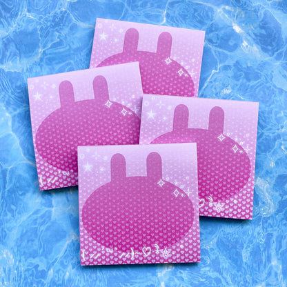 Cyber Bunny Square Memo Pad image 1