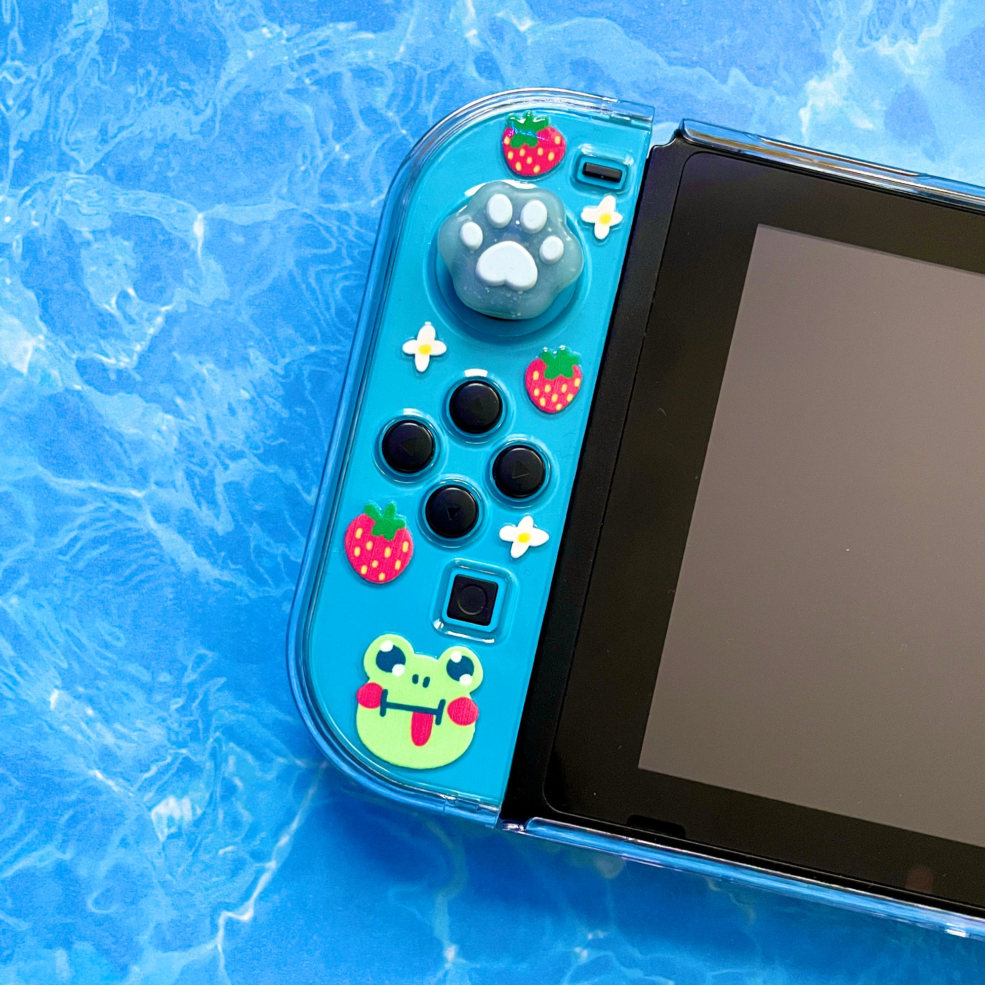 Strawberry Frog Clear Nintendo Switch Case image 1